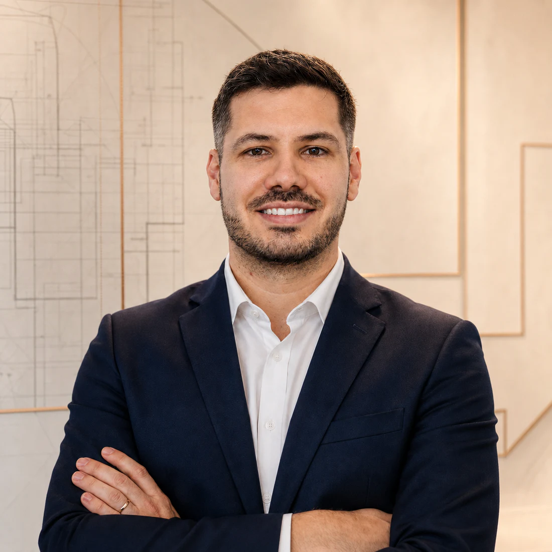 Retrato profissional de Guilherme Pelissari, Engenheiro Civil
